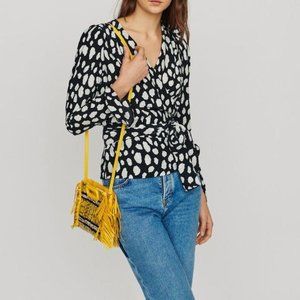 Maje Top Imprime Cache Imprime NWT